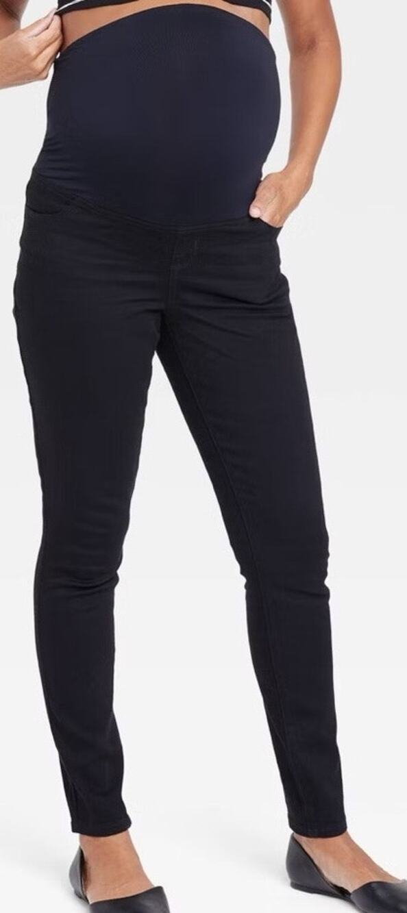 Isabel Maternity Skinny Black Pants Size M